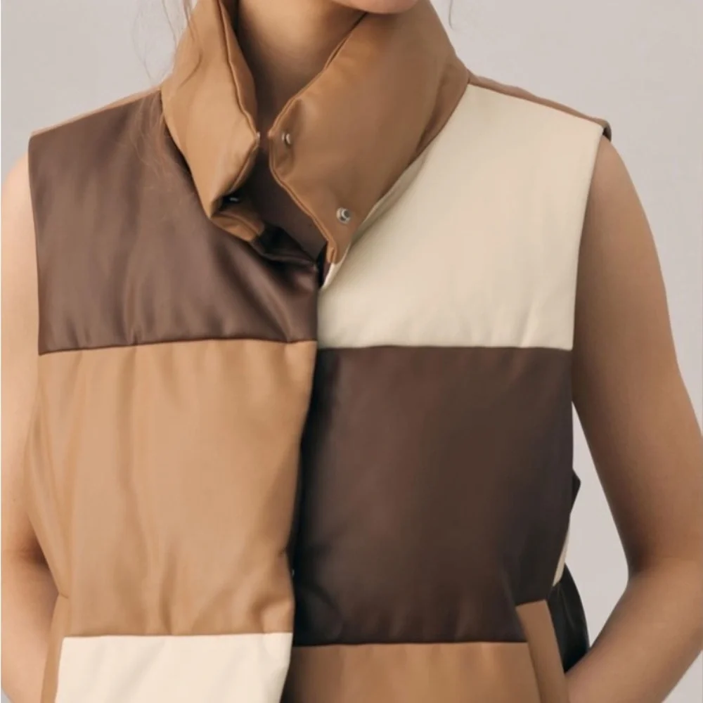 NEW Anthropologie Colorblock Vest Size Large - Picture 3 of 3
